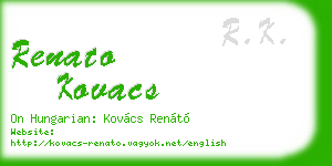 renato kovacs business card